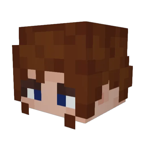 Skyewyn Minecraft avatar head, 3D render