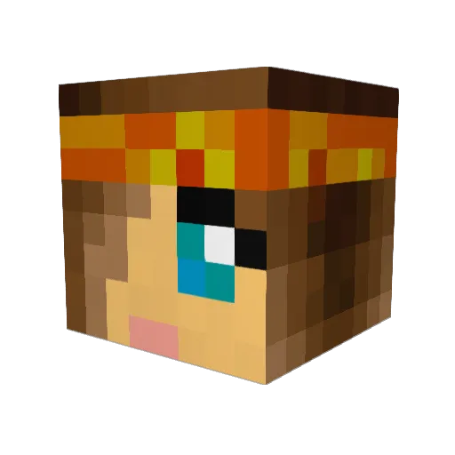 Skyfize_ Minecraft avatar head, 3D render