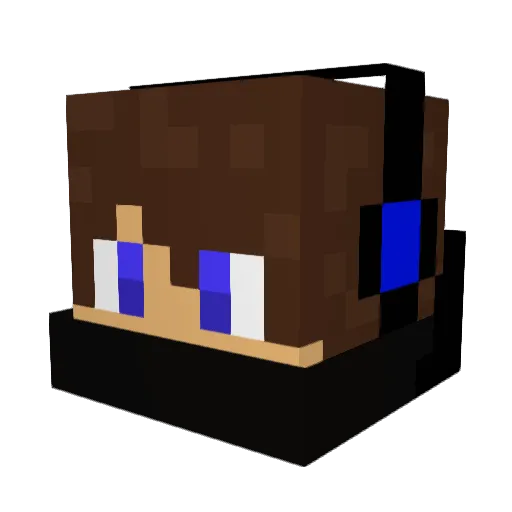 Skyflori Minecraft avatar head, 3D render