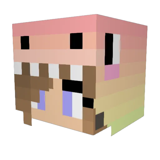 Skyfox88 Minecraft avatar head, 3D render