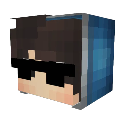 Skyfox960 Minecraft avatar head, 3D render