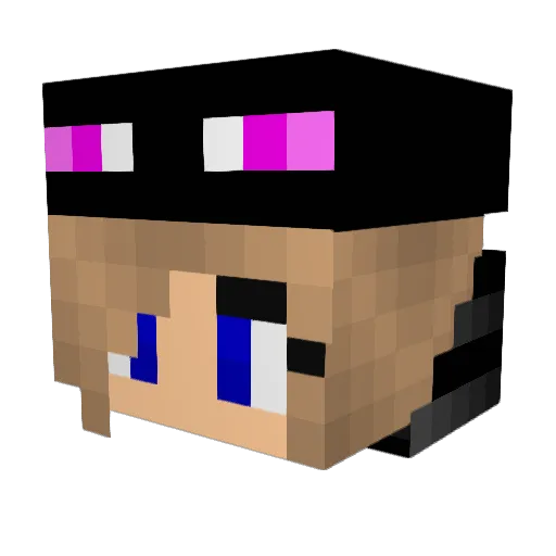 SkyglyHD Minecraft avatar head, 3D render