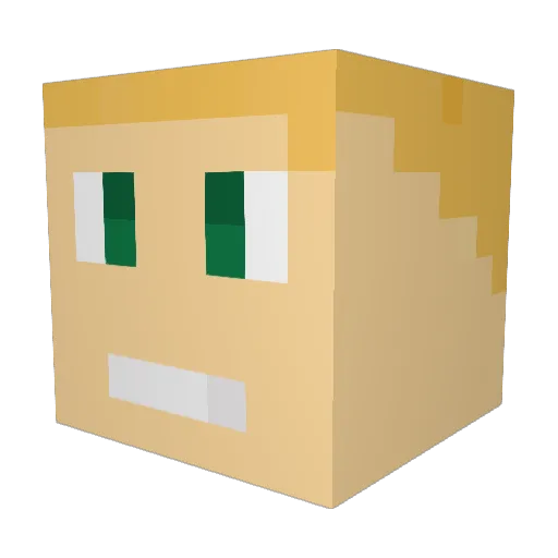 SkyhighG Minecraft avatar head, 3D render
