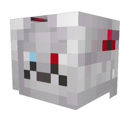 Skyican Minecraft avatar head, 3D render