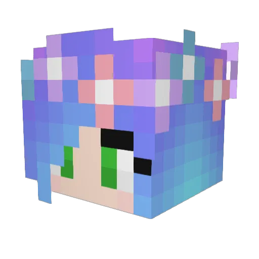 Skykitty01 Minecraft avatar head, 3D render