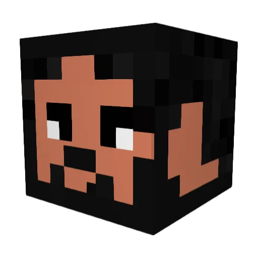 Skyl3t Minecraft avatar head, 3D render