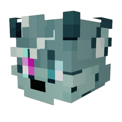 SkylaFloofBall Minecraft avatar head, 3D render