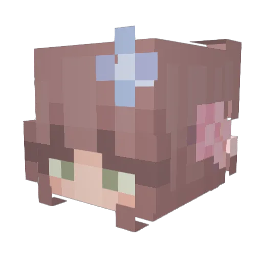 SkylaLucy Minecraft avatar head, 3D render