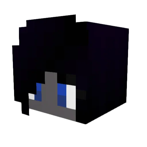SkylaSynth Minecraft avatar head, 3D render
