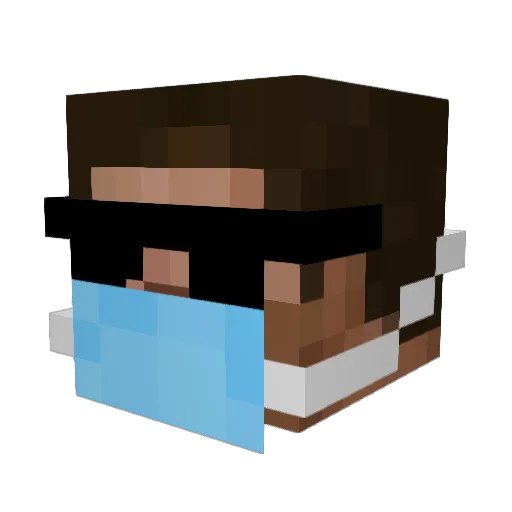 Skylander1407 Minecraft avatar head, 3D render