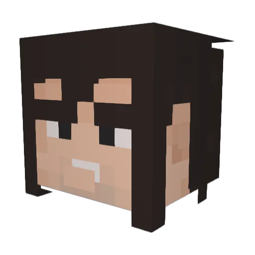 SkylarKirk Minecraft avatar head, 3D render