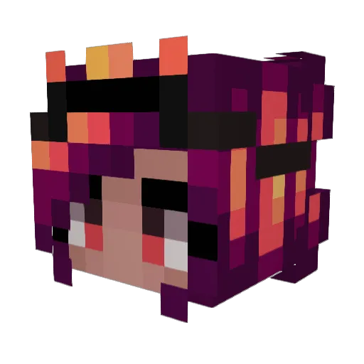 SkylarkWing Minecraft avatar head, 3D render