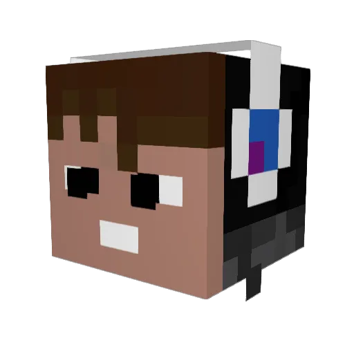 SkyleXX Minecraft avatar head, 3D render