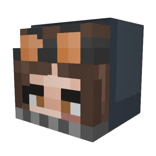 SkylerEX Minecraft avatar head, 3D render