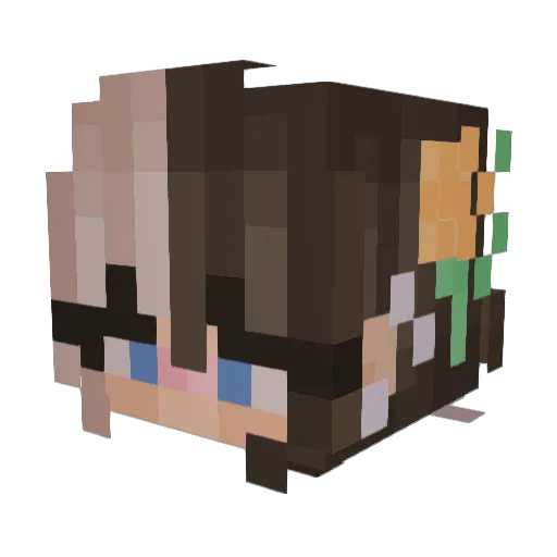 SkylerFrappe Minecraft avatar head, 3D render