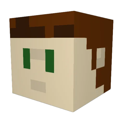 SkylerJo Minecraft avatar head, 3D render