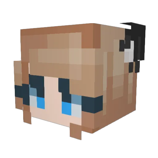 Skylette19 Minecraft avatar head, 3D render