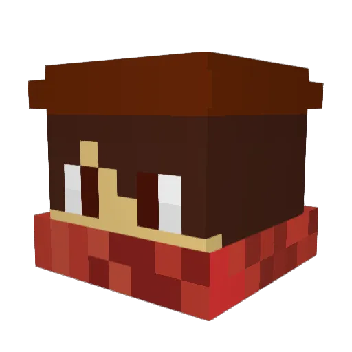 Skylie077 Minecraft avatar head, 3D render