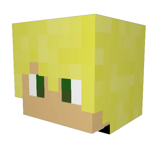 SkylineLP Minecraft avatar head, 3D render