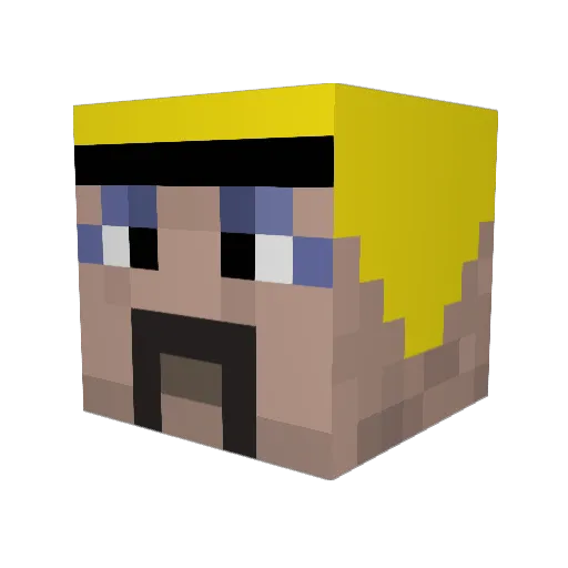 SkylordGeorge Minecraft avatar head, 3D render