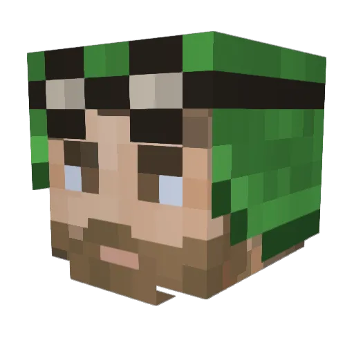 Skylord_Emerius Minecraft avatar head, 3D render