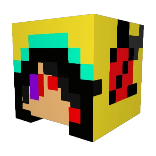 Skylord_Kitsune Minecraft avatar head, 3D render