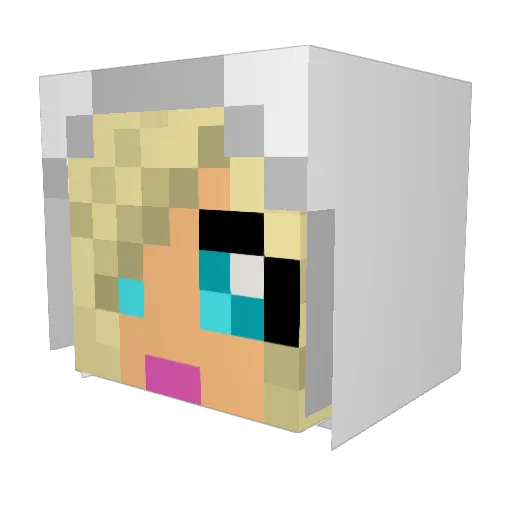Skylord_Sweet Minecraft avatar head, 3D render