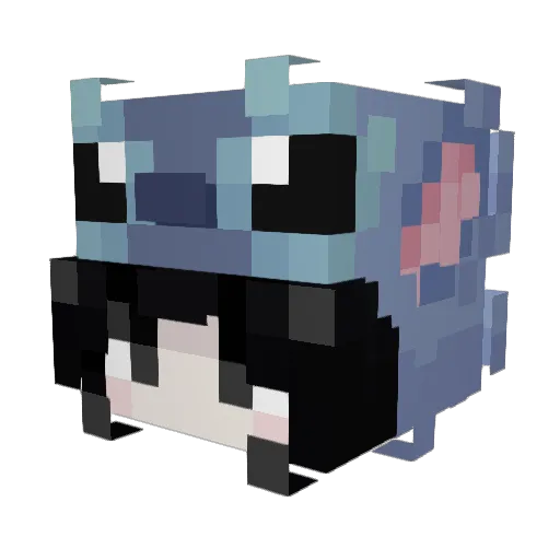 Skynebular Minecraft avatar head, 3D render