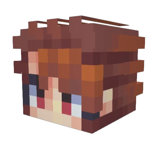 Skynotelink Minecraft avatar head, 3D render