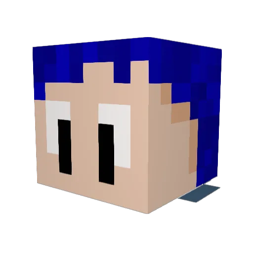 Skypause Minecraft avatar head, 3D render
