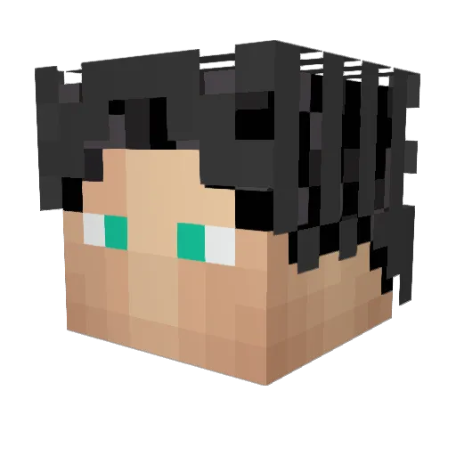 Skyperek Minecraft avatar head, 3D render