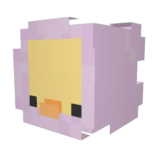 Skypeww Minecraft avatar head, 3D render