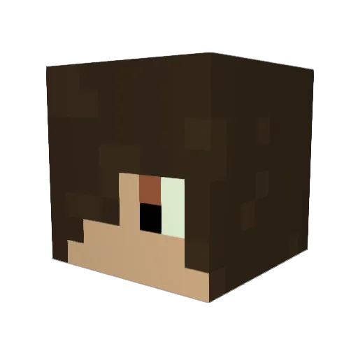 Skypiix Minecraft avatar head, 3D render