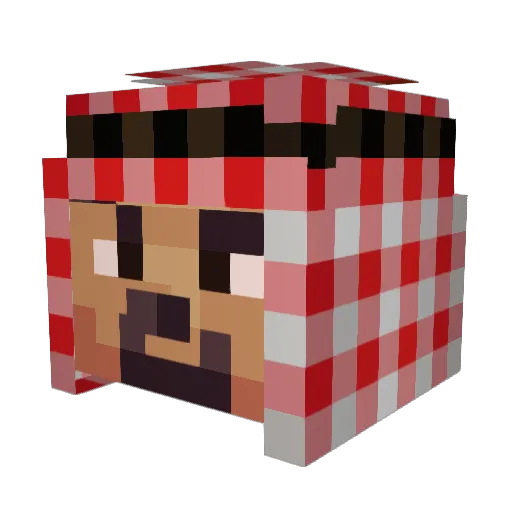 Skypo57 Minecraft avatar head, 3D render