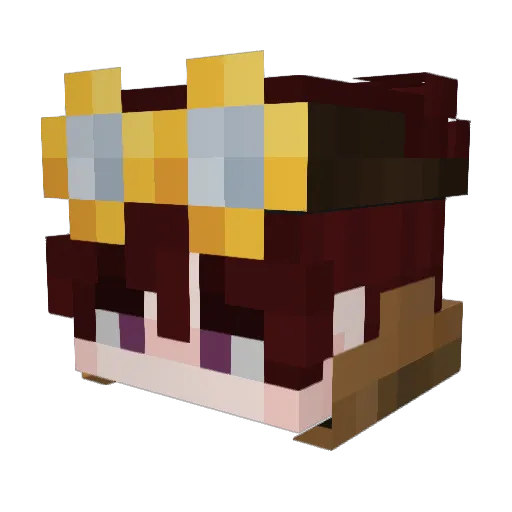 SkyprOk Minecraft avatar head, 3D render