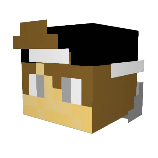 SkyptyZ Minecraft avatar head, 3D render