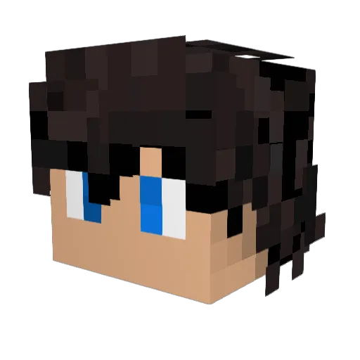 Skyqqr Minecraft avatar head, 3D render