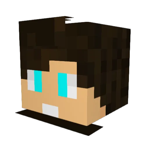Skyrelex Minecraft avatar head, 3D render