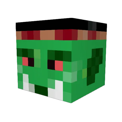 Skyrer Minecraft avatar head, 3D render