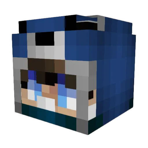 Skyron01 Minecraft avatar head, 3D render