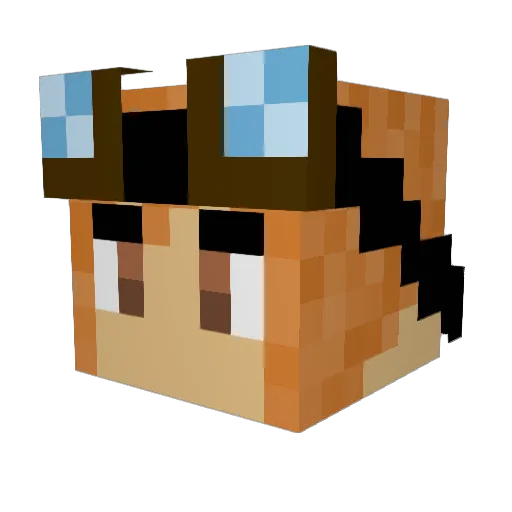 Skyron133 Minecraft avatar head, 3D render