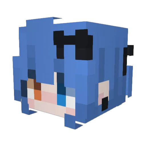 Skyros_ Minecraft avatar head, 3D render