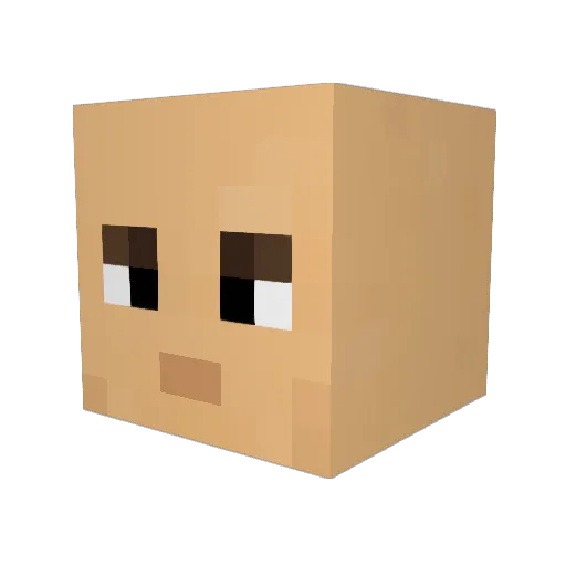 Skyrza Minecraft avatar head, 3D render