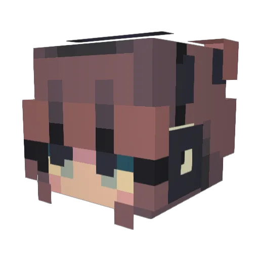 SkysCuddleBun Minecraft avatar head, 3D render