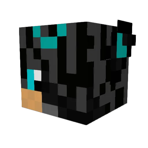 Skystarfire Minecraft avatar head, 3D render