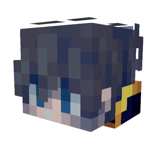 Skystrike Minecraft avatar head, 3D render