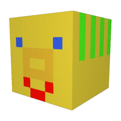 Skytail_7 Minecraft avatar head, 3D render