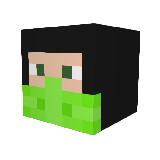 Skytalitys Minecraft avatar head, 3D render