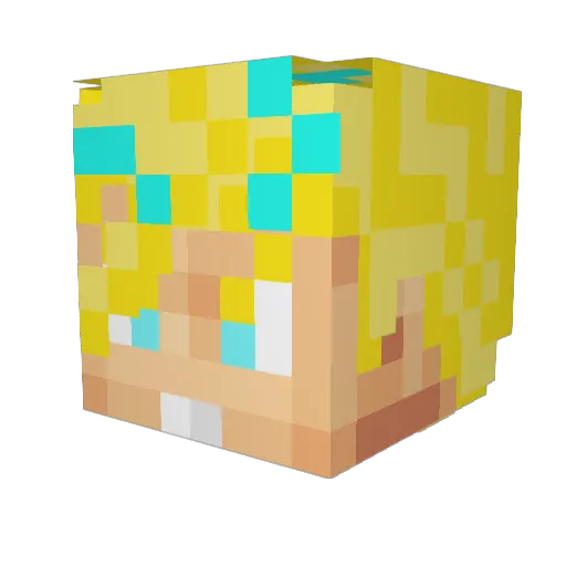 Skyte1112 Minecraft avatar head, 3D render