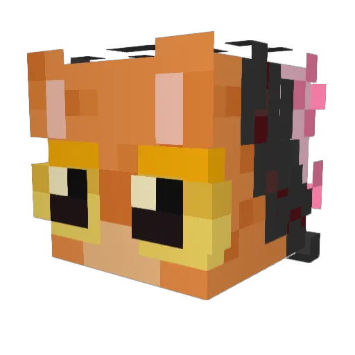 Skythi Minecraft avatar head, 3D render